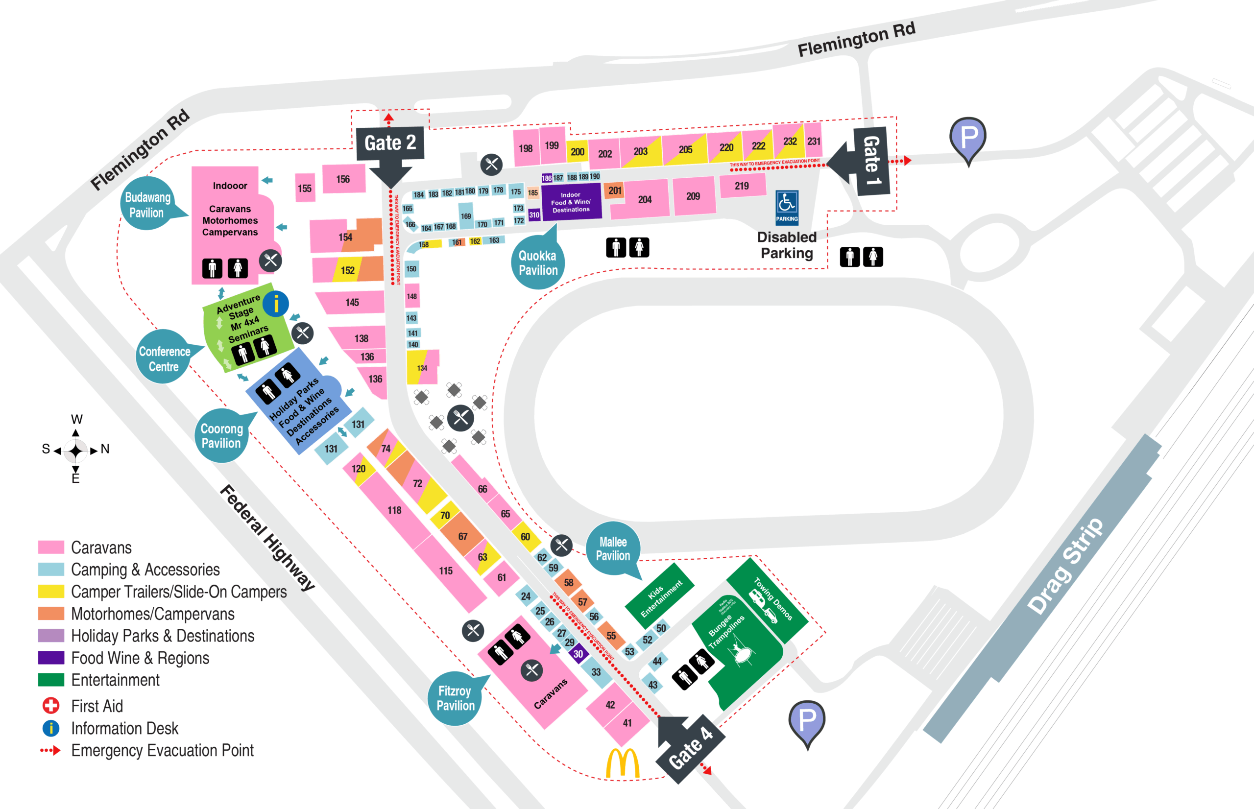 Canberra Caravan Camping Lifestyle Expo Outdoors Pavilion Map